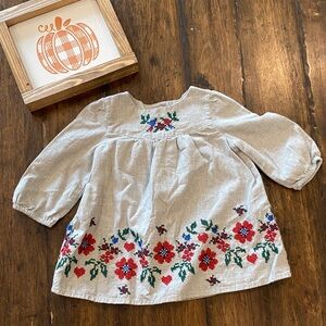 ❤️ GAP Baby Dress with Floral Embroidery ❤️